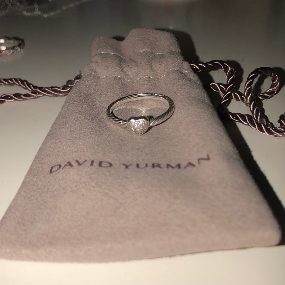 David yurman women’s diamond “heart” ring size 7
